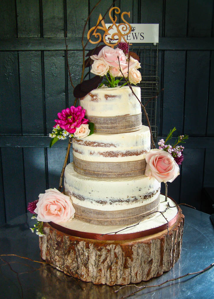 Naked Wedding Cake - Sweet Smorgasbord