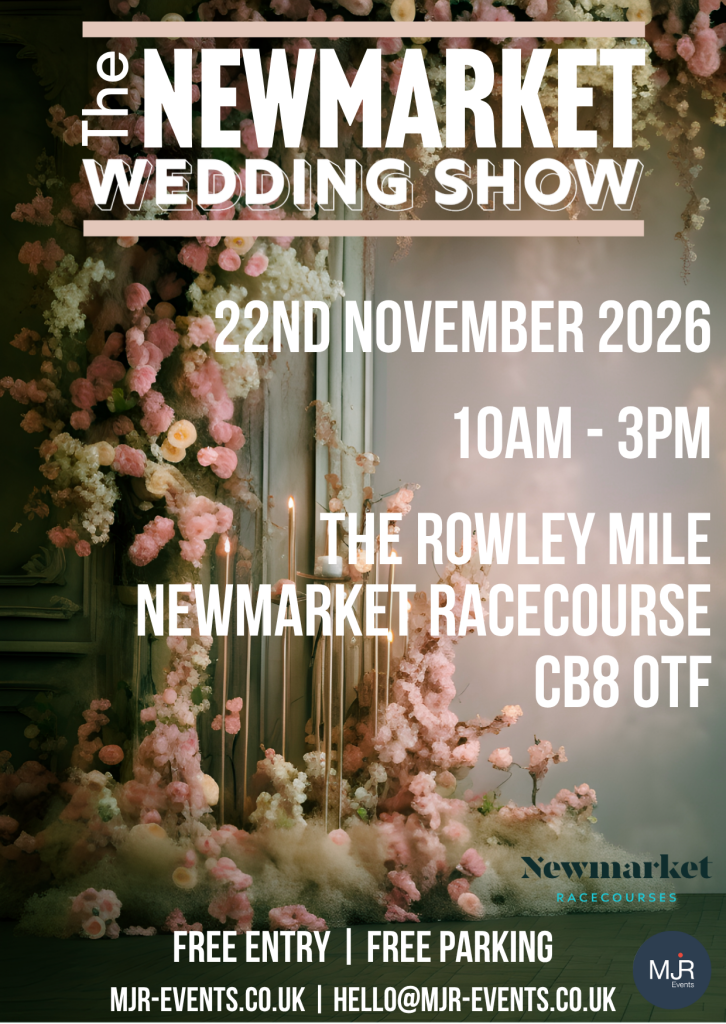 The Newmarket Wedding Show poster, 22nd November 2026, Rowley Mile Newmarket Racecourse